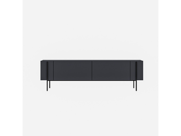 Mesa de TV "Herman" em madeira - 160 x 31 x 45 cm - Cinzento antracite