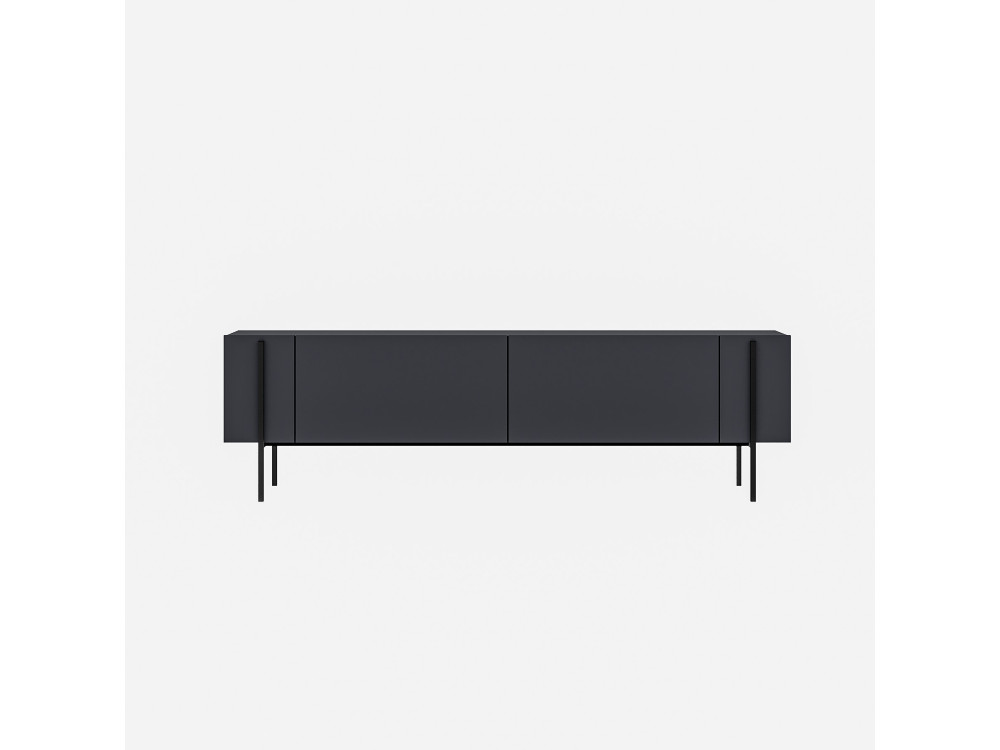 Mesa de TV "Herman" em madeira - 160 x 31 x 45 cm - Cinzento antracite