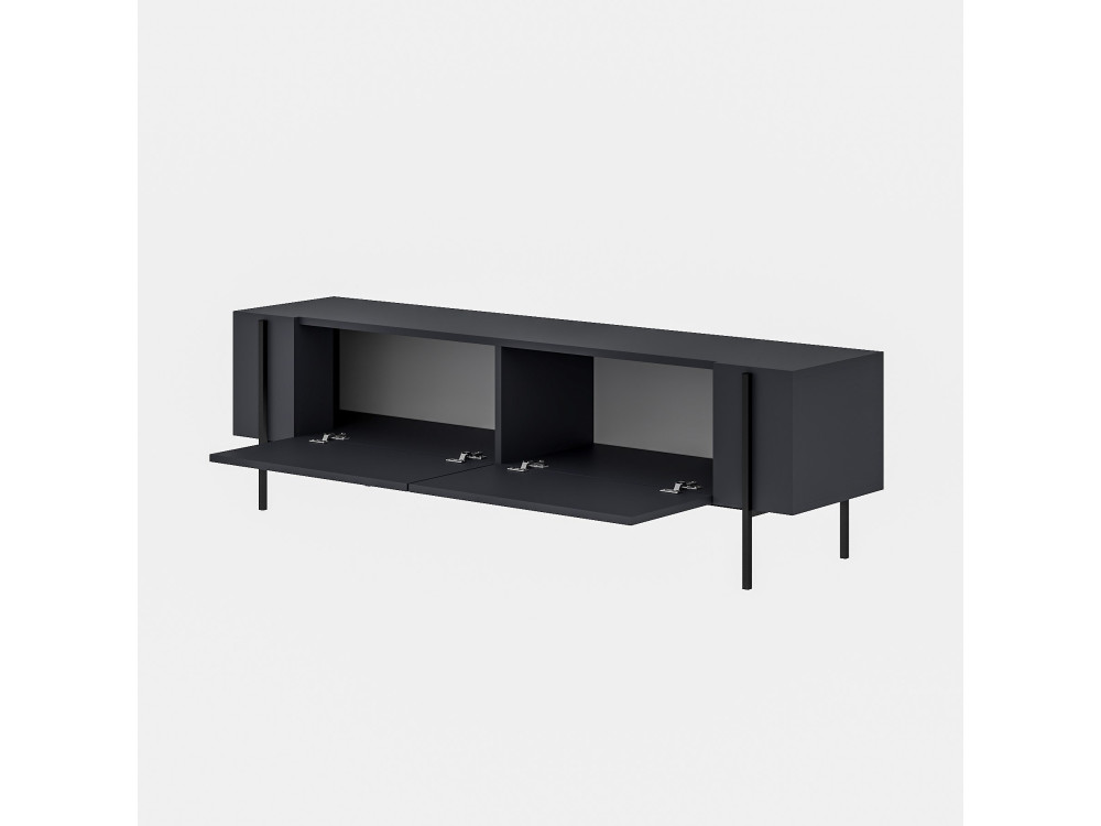 Mesa de TV "Herman" em madeira - 160 x 31 x 45 cm - Cinzento antracite