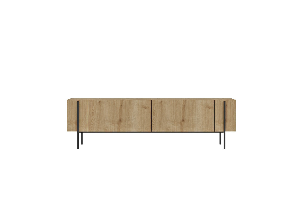 Mesa de TV de madeira "Herman" - 160 x 31 x 45 cm - Bege