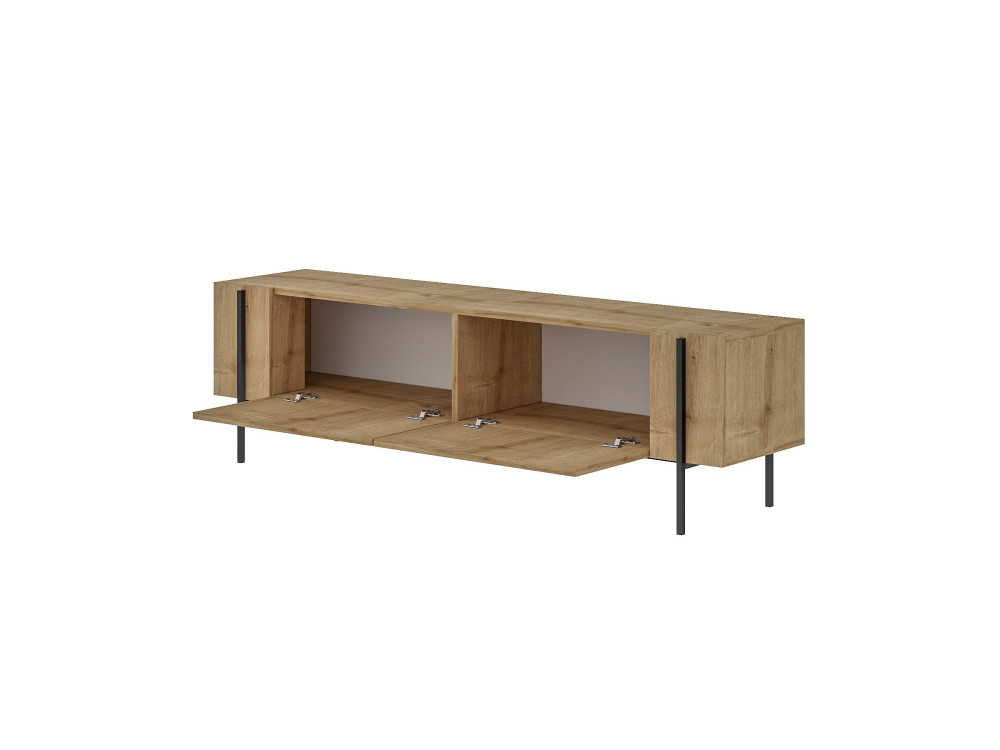 Mesa de TV de madeira "Herman" - 160 x 31 x 45 cm - Bege