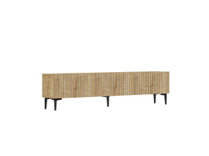 Suporte de TV em madeira "Oscar" - 180 x 31 x 45 cm - Castanho claro