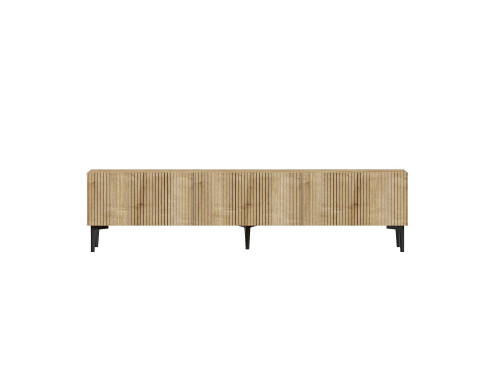 Suporte de TV em madeira "Oscar" - 180 x 31 x 45 cm - Castanho claro