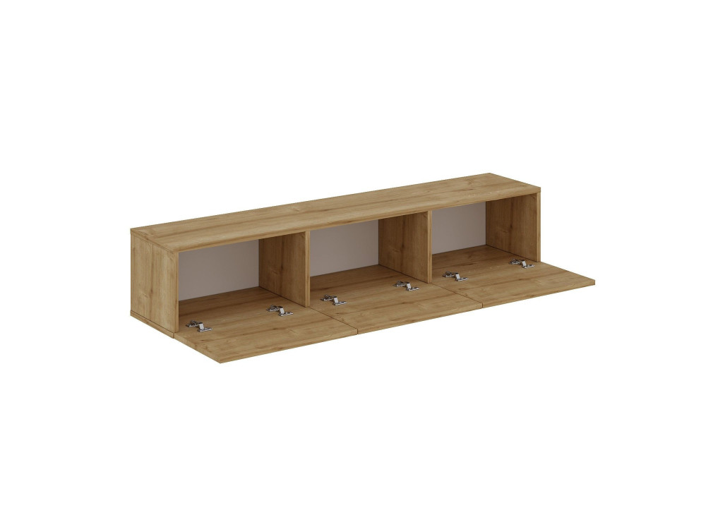 Suporte de TV em madeira "Oscar" - 180 x 31 x 45 cm - Castanho claro