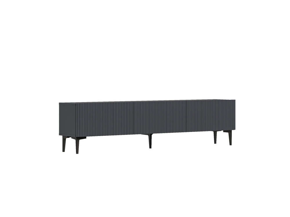 Suporte de TV em madeira "Oscar" - 180 x 31 x 45 cm - Cinzento antracite