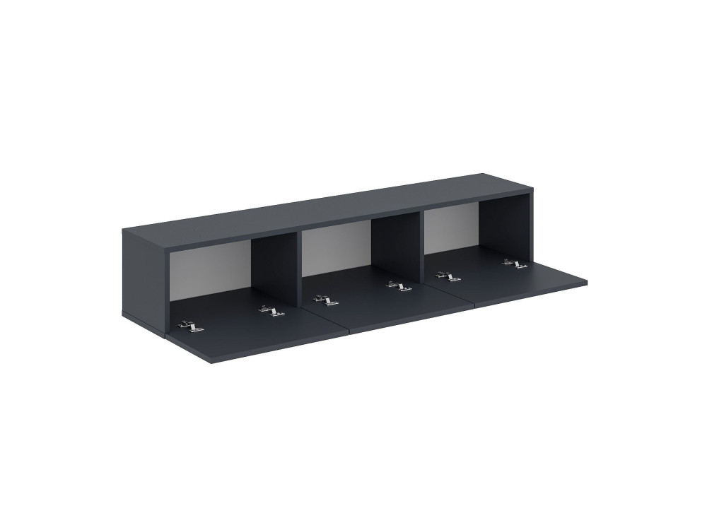 Suporte de TV em madeira "Oscar" - 180 x 31 x 45 cm - Cinzento antracite