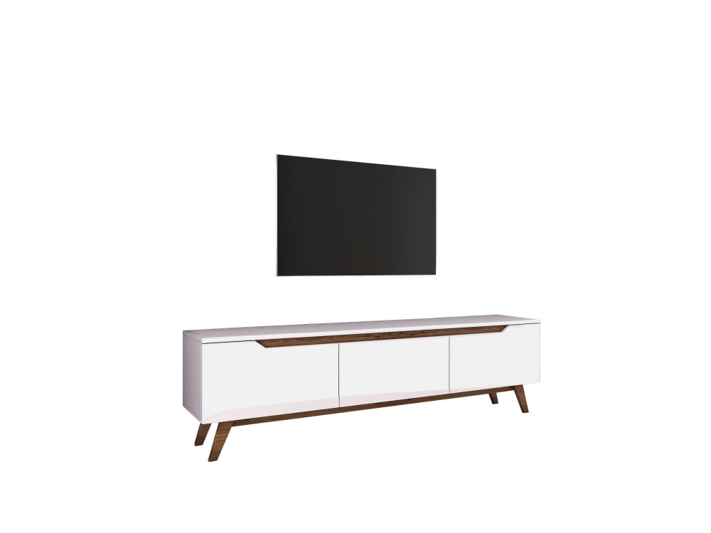 Suporte de TV em madeira "Digi" - 180 x 35 x 48 cm - Castanho
