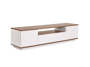 Suporte para televisor em madeira "Veramont" - 180 x 44 x 44 cm - Castanho escuro