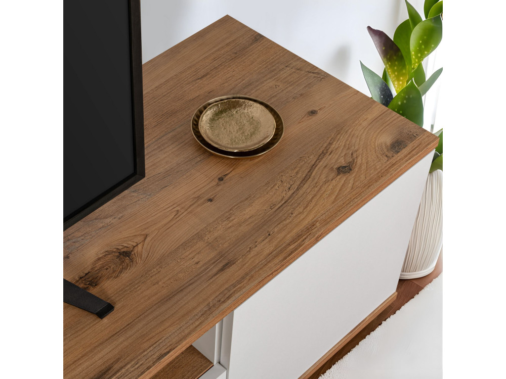 Suporte para televisor em madeira "Veramont" - 180 x 44 x 44 cm - Castanho