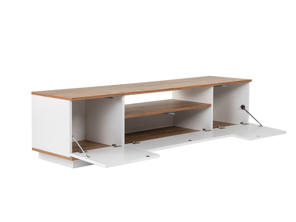 Suporte para televisor em madeira "Veramont" - 180 x 44 x 44 cm - Castanho
