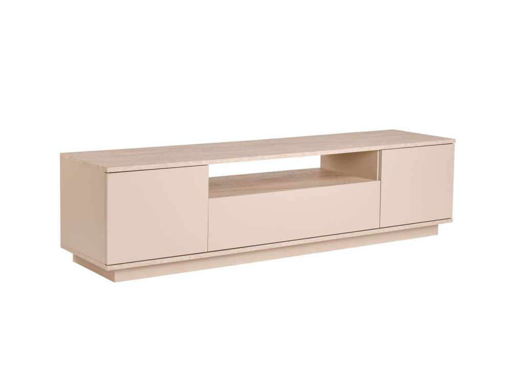 Suporte para televisor em madeira "Veramont" - 180 x 44 x 44 cm - Bege