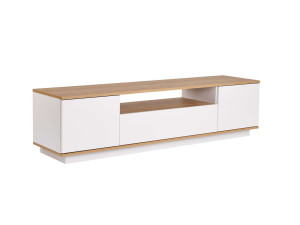 Suporte para televisor em madeira "Veramont" - 180 x 44 x 44 cm - Castanho claro