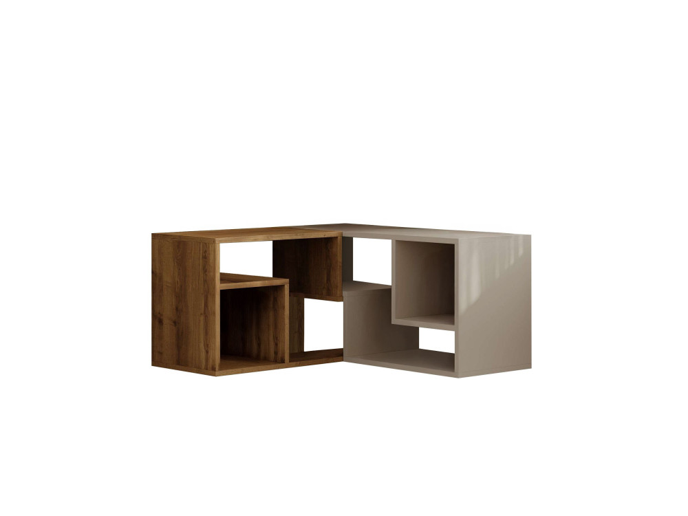 Móvel TV modular de madeira "Glis" - 145 x 35 x 44 cm - Bege