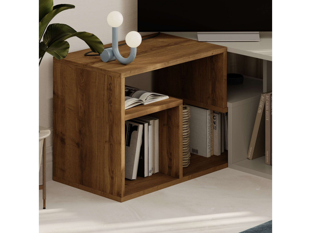 Móvel TV modular de madeira "Glis" - 145 x 35 x 44 cm - Bege