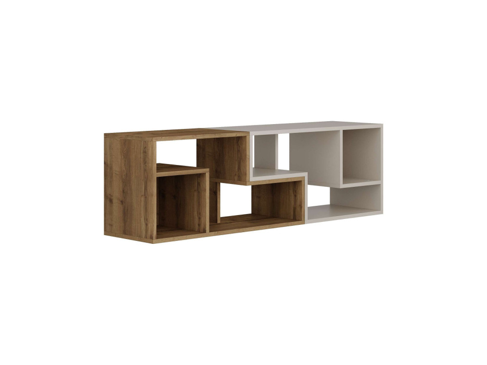 Móvel TV modular de madeira "Glis" - 145 x 35 x 44 cm - Bege