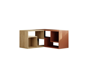 Móvel TV modular de madeira "Glis" - 145 x 35 x 44 cm - Terracota