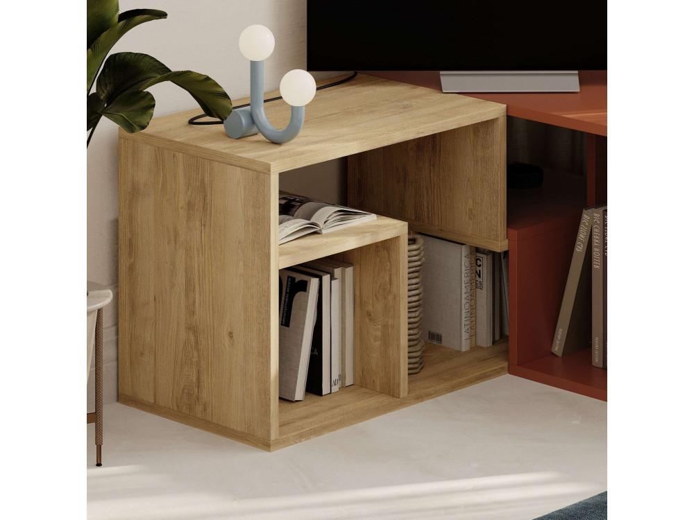 Móvel TV modular de madeira "Glis" - 145 x 35 x 44 cm - Terracota