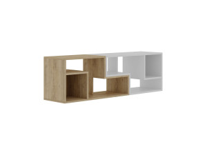 Móvel TV modular de madeira "Glis" - 145 x 35 x 44 cm - Branco