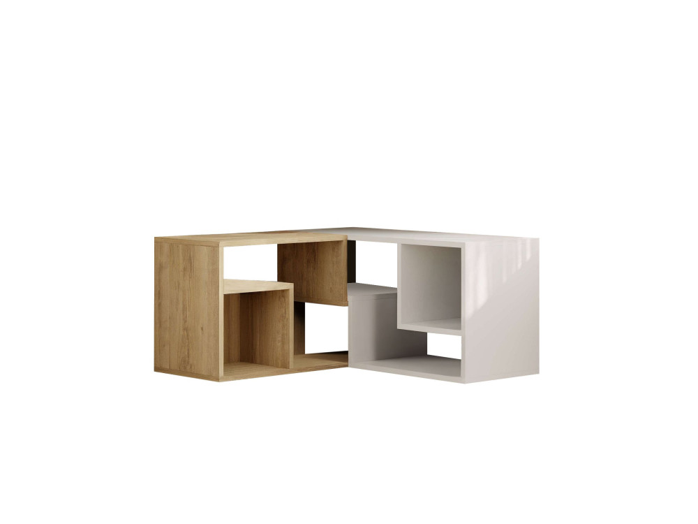 Móvel TV modular de madeira "Glis" - 145 x 35 x 44 cm - Branco