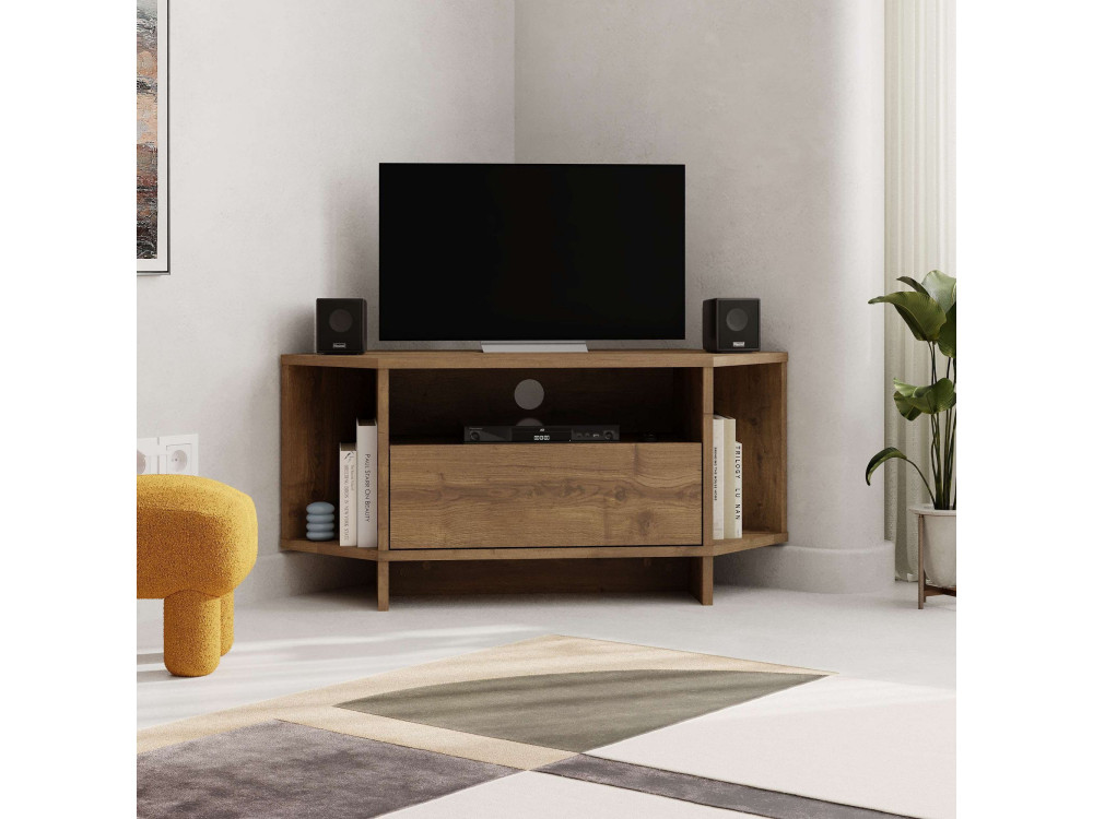 Mesa de TV de madeira "Viva" - 95 x 35 x 45 cm - Castanho