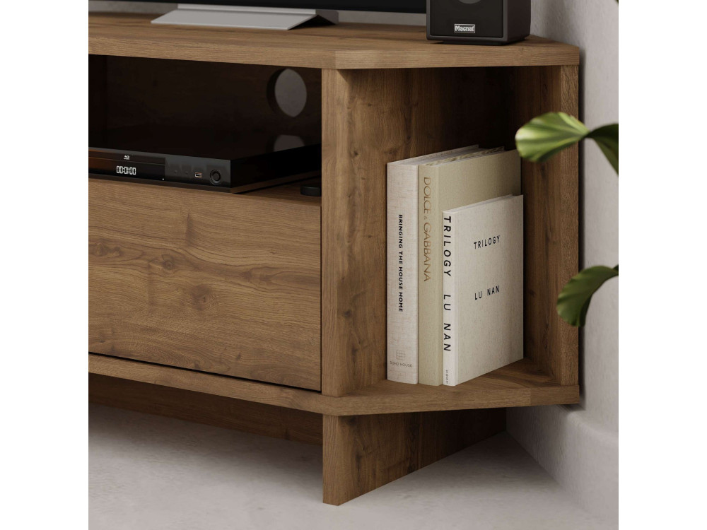 Mesa de TV de madeira "Viva" - 95 x 35 x 45 cm - Castanho
