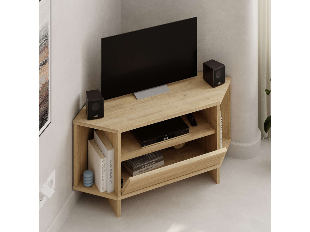 Mesa de TV de madeira "Viva" - 95 x 35 x 45 cm - Bege