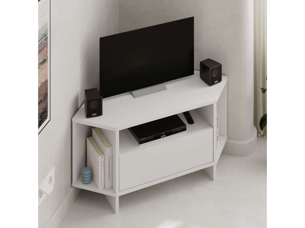 Mesa de TV de madeira "Viva" - 95 x 35 x 45 cm - Branco