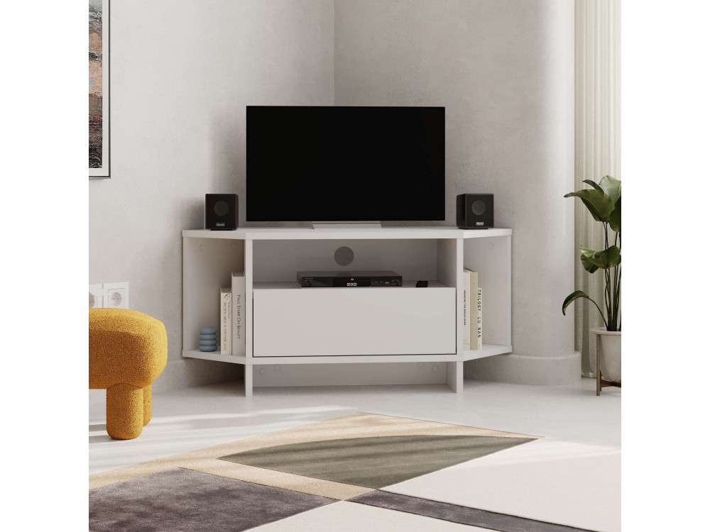 Mesa de TV de madeira "Viva" - 95 x 35 x 45 cm - Branco
