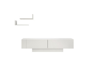 Suporte para televisor em madeira "Matera" - 150 x 31 x 41 cm - Branco