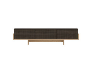 Suporte de TV em madeira "Hege" - 180 x 30 x 44 cm - Castanho
