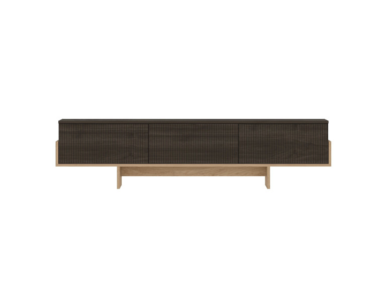 Suporte de TV em madeira "Hege" - 180 x 30 x 44 cm - Castanho