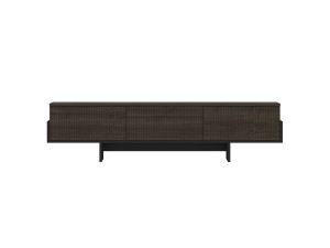 Suporte de TV em madeira "Hege" - 180 x 30 x 44 cm - Preto