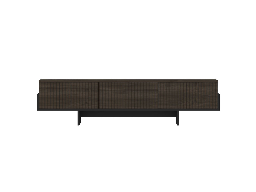 Suporte de TV em madeira "Hege" - 180 x 30 x 44 cm - Preto