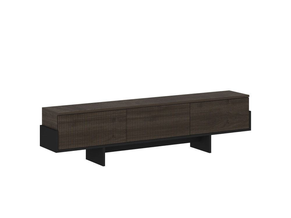Suporte de TV em madeira "Hege" - 180 x 30 x 44 cm - Preto