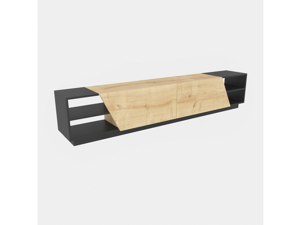 Suporte para televisor em madeira Rhodes" - 240 x 37 x 47 cm - Bege