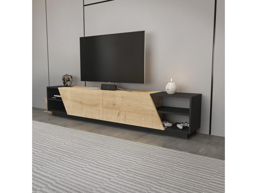 Suporte para televisor em madeira Rhodes" - 240 x 37 x 47 cm - Bege