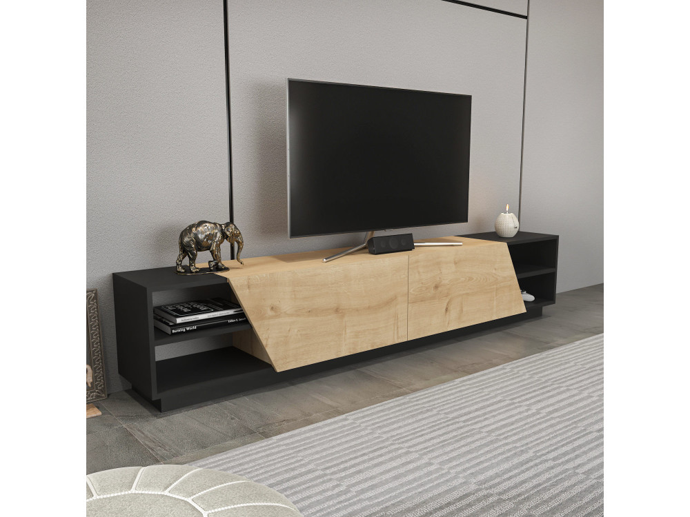 Suporte para televisor em madeira Rhodes" - 240 x 37 x 47 cm - Bege