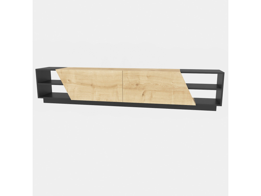Suporte para televisor em madeira Rhodes" - 240 x 37 x 47 cm - Bege
