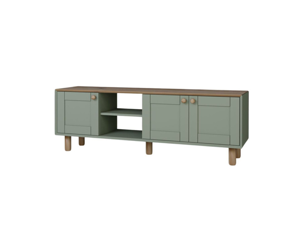 Mia" suporte para TV em madeira - 160 x 40 x 56 cm - Verde