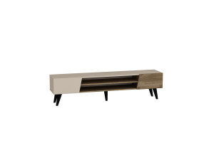 Suporte de TV em madeira "Clark" - 180 x 37 x 45 cm - Castanho