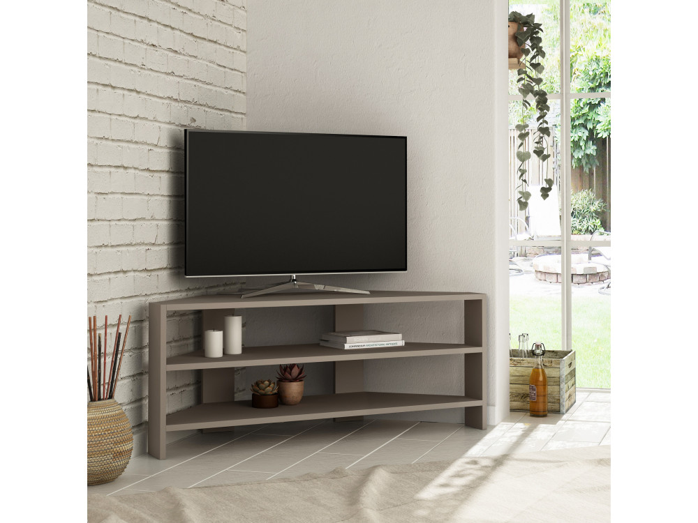 Suporte de TV em madeira "Thales" 114 x 36 x 45 cm - Castanho moca claro