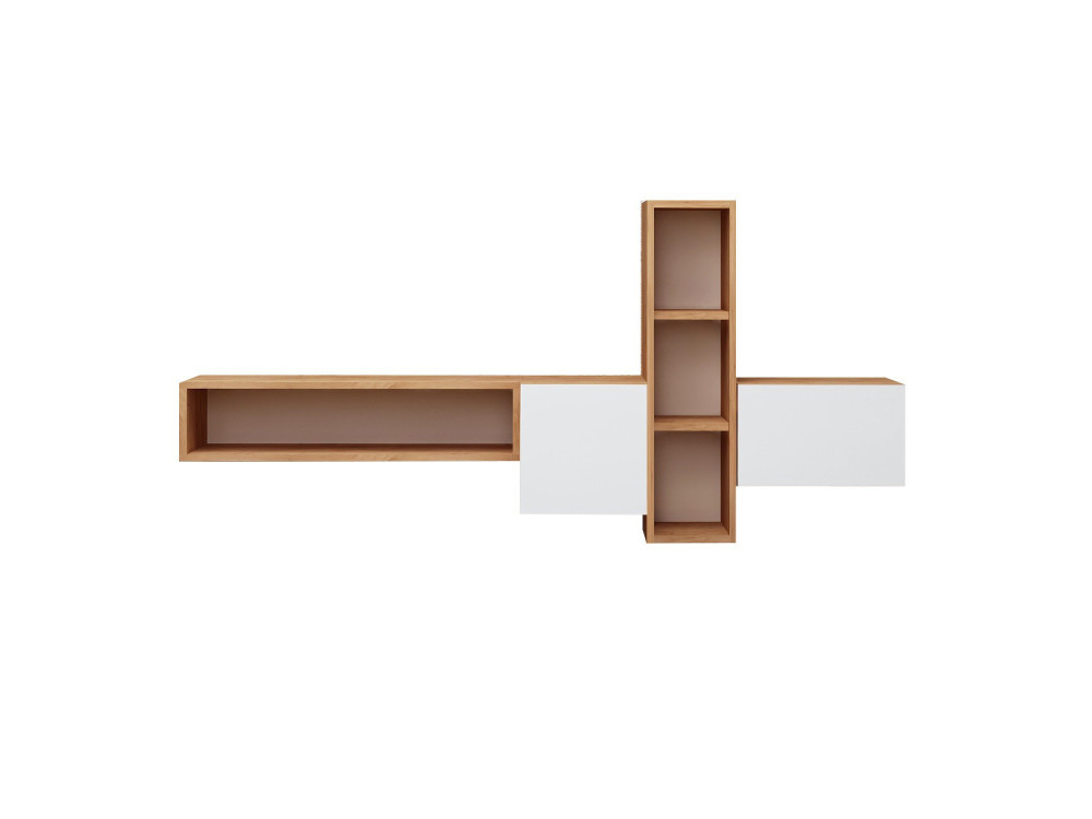Suporte de TV em madeira "Kumkuat" - 160 x 35 x 70 cm - Castanho