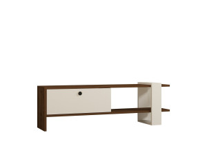Suporte para televisor em madeira "Gaye" - 120 x 25 x 36 cm - Branco