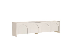 Mesa de TV em madeira "Aurelia" - 180 x 32 x 45 cm - Creme