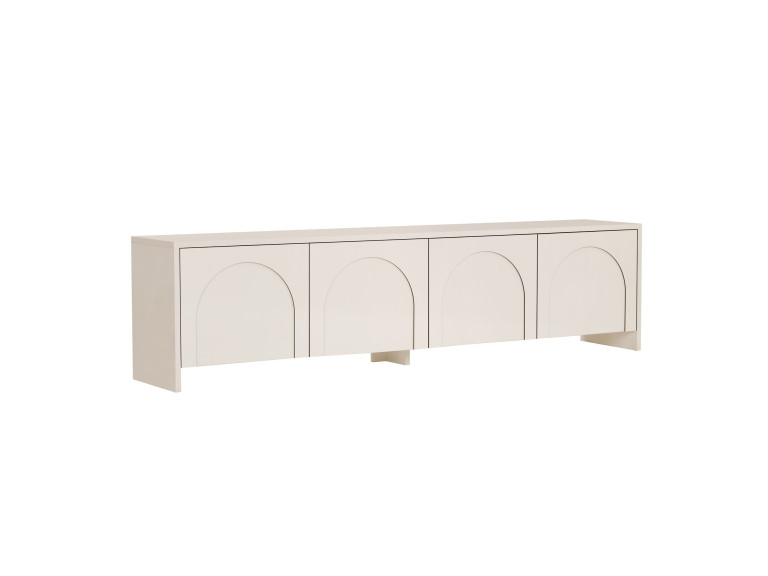 Mesa de TV em madeira "Aurelia" - 180 x 32 x 45 cm - Creme