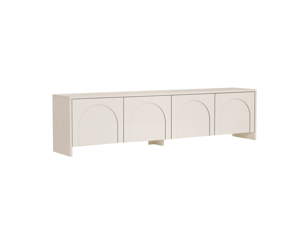 Mesa de TV em madeira "Aurelia" - 180 x 32 x 45 cm - Creme