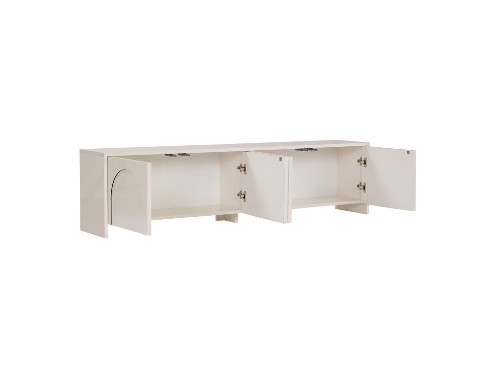 Mesa de TV em madeira "Aurelia" - 180 x 32 x 45 cm - Creme