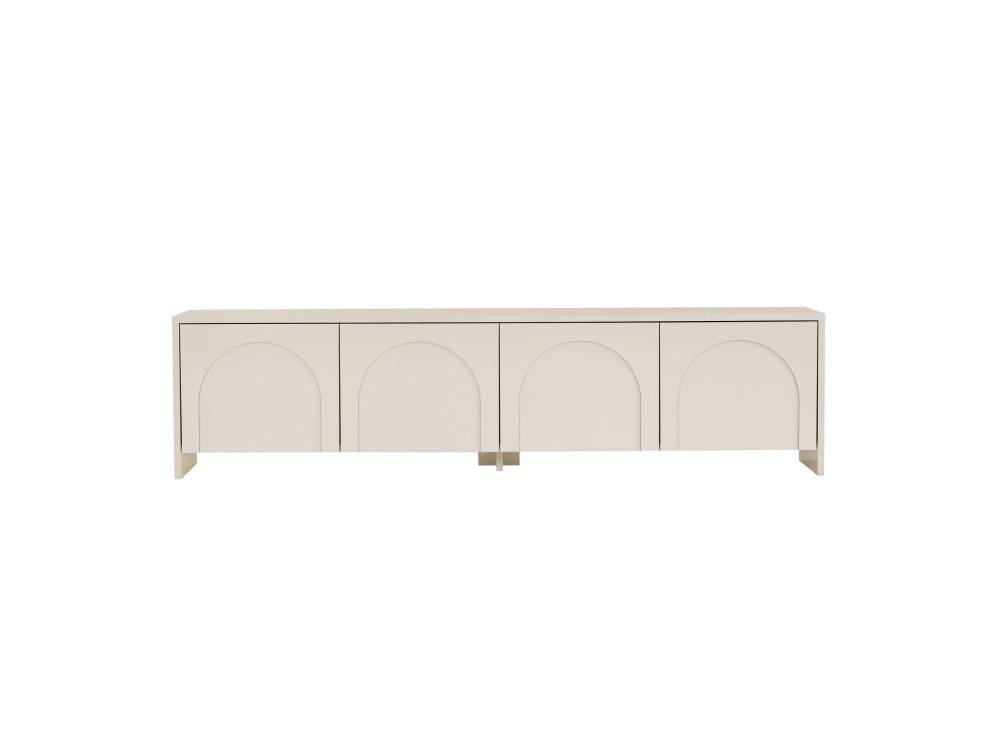 Mesa de TV em madeira "Aurelia" - 180 x 32 x 45 cm - Creme