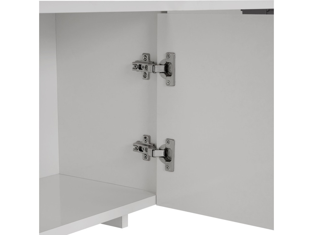 Suporte para televisor em madeira "Aurelia" - 180 x 32 x 45 cm - Branco