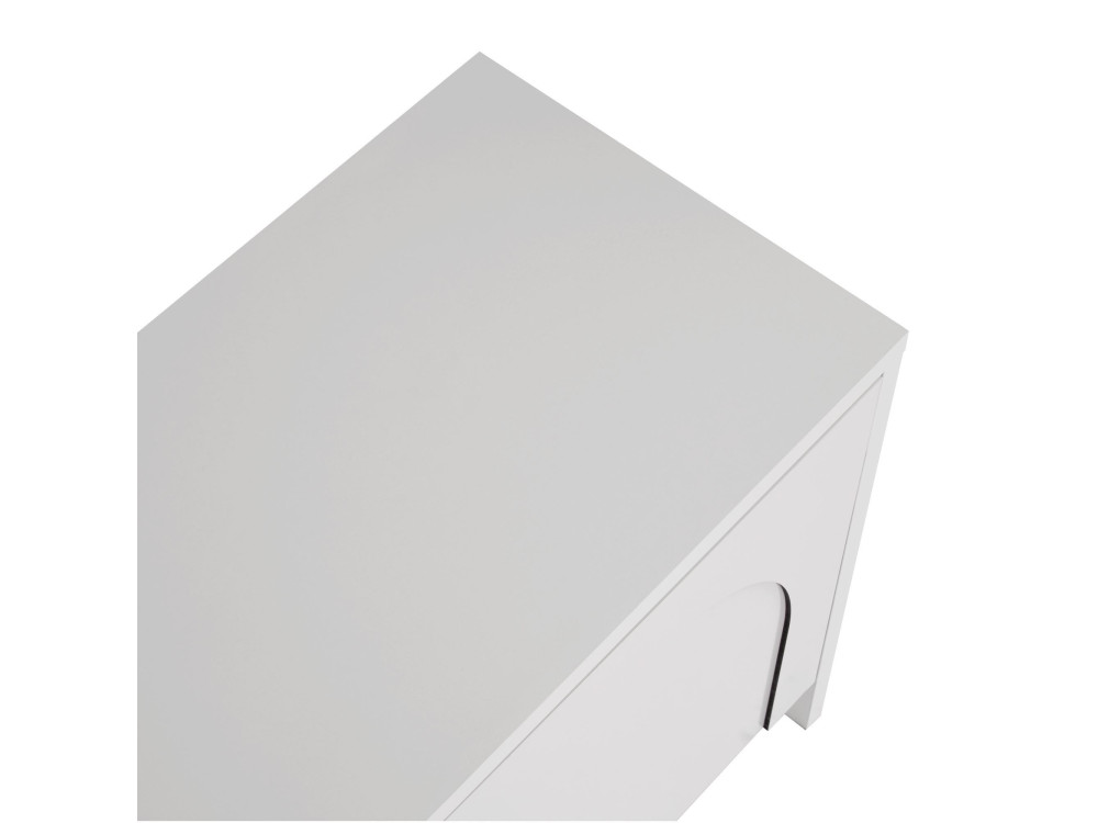 Suporte para televisor em madeira "Aurelia" - 180 x 32 x 45 cm - Branco